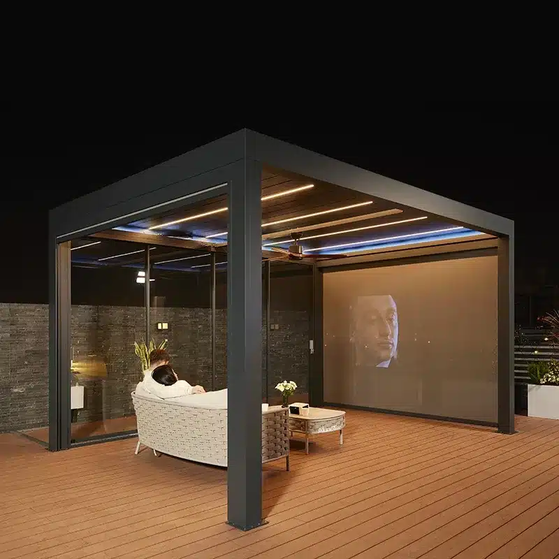 motorized louvered pergola, enVision Pergola