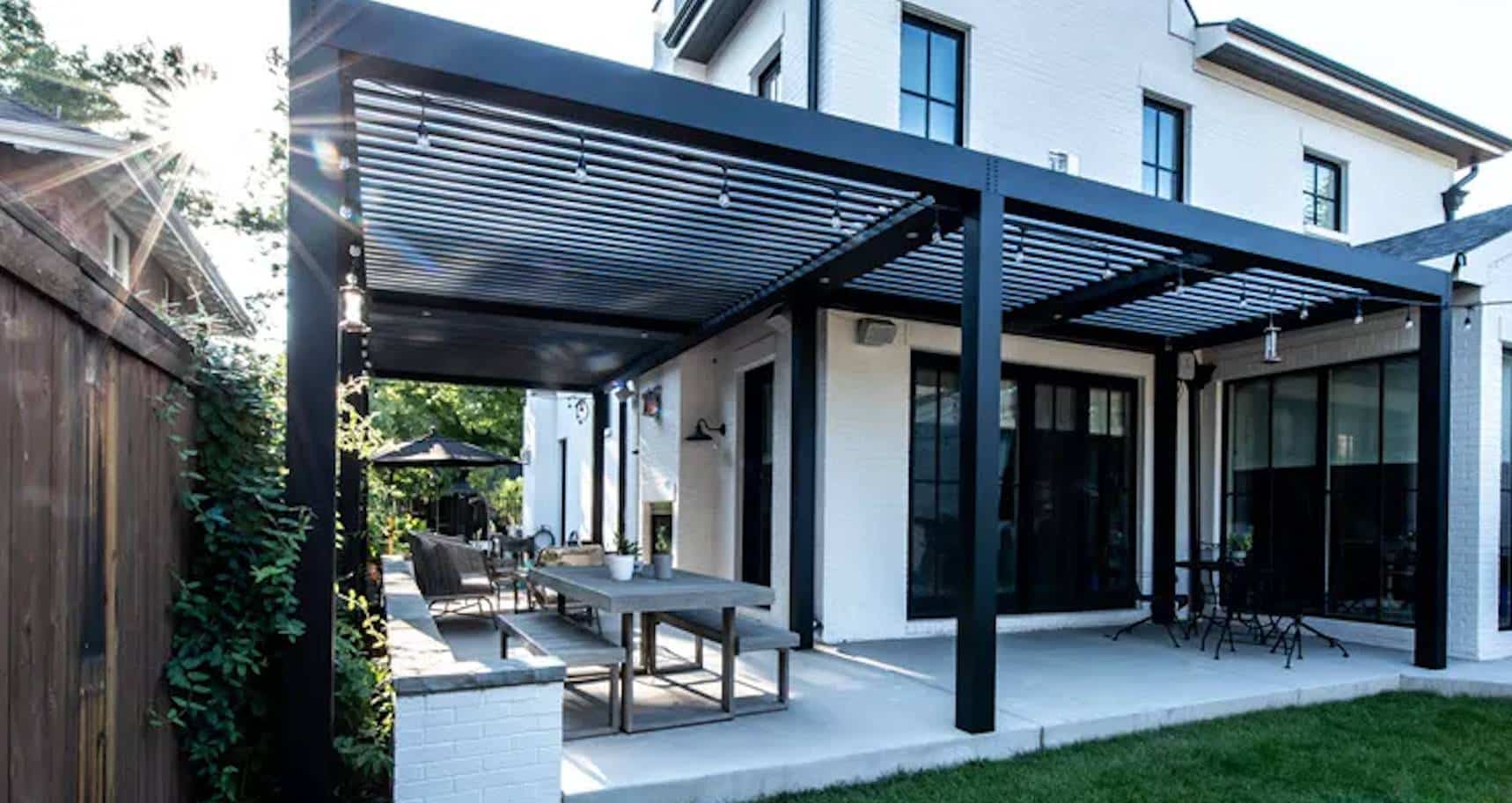 Aluminum Pergola Electric Louvered
