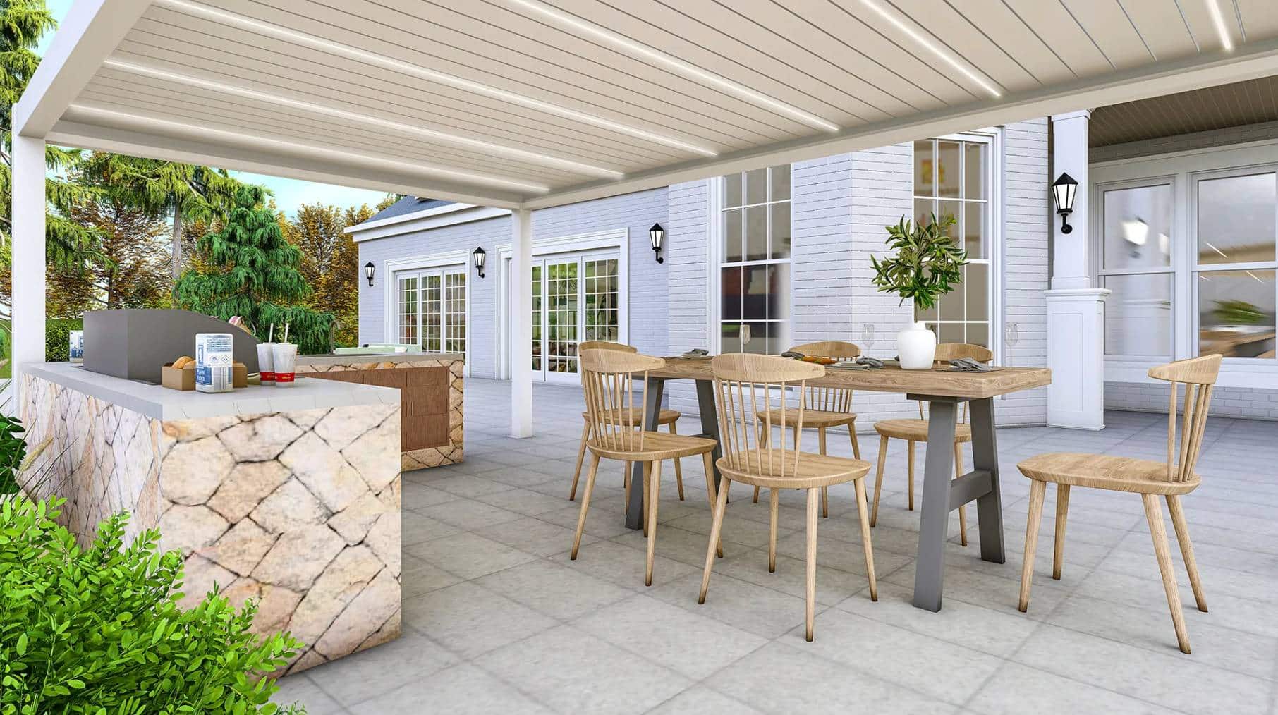 louvered pergola