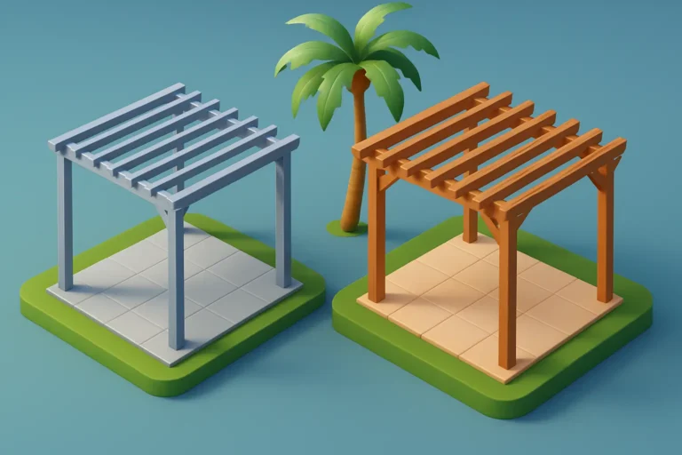 Aluminum vs Wood Pergolas in Florida
